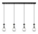Linear/Island 4 Light + by Innovations ( 405 | 124-451-1P-BK-G451-5CL Downtown Urban ) 