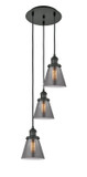 Mini Pendants 3 Light Cluster by Innovations ( 405 | 113F-3P-BK-G63 Franklin Restoration ) 