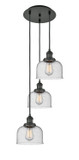 Mini Pendants 3 Light Cluster by Innovations ( 405 | 113F-3P-BK-G74 Franklin Restoration ) 