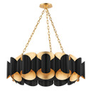 Mid. Chandeliers Drum Shade by Hudson Valley ( 70 | 8534-GL/BK Banks ) 