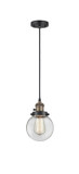 Mini Pendants Glass Down by Innovations ( 405 | 201CSW-BAB-G202-6-LED Franklin Restoration ) 