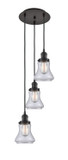 Mini Pendants 3 Light Cluster by Innovations ( 405 | 113F-3P-OB-G192 Franklin Restoration ) 