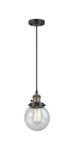 Mini Pendants Glass Down by Innovations ( 405 | 201CSW-BAB-G204-6-LED Franklin Restoration ) 