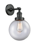 Sconces Single Glass by Innovations ( 405 | 203-BK-G202-8 Franklin Restoration ) 