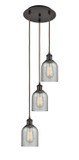 Mini Pendants 3 Light Cluster by Innovations ( 405 | 113B-3P-OB-G257 Ballston ) 