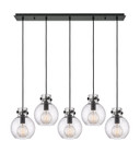 Linear/Island 4 Light + by Innovations ( 405 | 125-410-1PS-BK-G410-8SDY Newton ) 