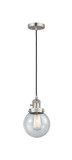 Mini Pendants Glass Down by Innovations ( 405 | 201CSW-SN-G204-6-LED Franklin Restoration ) 