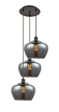 Mini Pendants 3 Light Cluster by Innovations ( 405 | 113B-3P-OB-G93-L Ballston ) 
