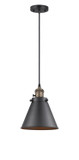 Mini Pendants Metal Shade by Innovations ( 405 | 201CSW-BAB-M13-BK-LED Franklin Restoration ) 