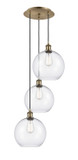 Mini Pendants 3 Light Cluster by Innovations ( 405 | 113B-3P-AB-G122-10 Ballston ) 