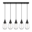 Linear/Island 4 Light + by Innovations ( 405 | 125-450-1P-BK-G450-6CL Downtown Urban ) 