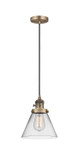 Mini Pendants Glass Down by Innovations ( 405 | 201CSW-BB-G42-LED Franklin Restoration ) 