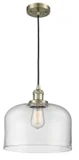 Mini Pendants Glass Down by Innovations ( 405 | 201C-AB-G72-L Franklin Restoration ) 