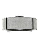Semi-Flush Mts. Drum Shade by Hinkley ( 13 | 41709BK Axis Heathered Gray ) 