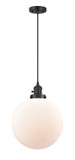 Mini Pendants Glass Down by Innovations ( 405 | 201CSW-BK-G201-12-LED Franklin Restoration ) 