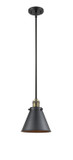 Mini Pendants Metal Shade by Innovations ( 405 | 201S-BAB-M13-BK-LED Franklin Restoration ) 