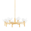 Mid. Chandeliers Glass Up by Hudson Valley ( 70 | 3034-GL/WP Dawson ) 