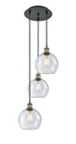 Mini Pendants 3 Light Cluster by Innovations ( 405 | 113B-3P-BAB-G124-8 Ballston ) 