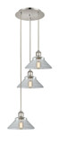 Mini Pendants 3 Light Cluster by Innovations ( 405 | 113B-3P-PN-G132 Ballston ) 