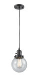 Mini Pendants Glass Down by Innovations ( 405 | 201CSW-OB-G204-6-LED Franklin Restoration ) 