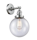 Sconces Single Glass by Innovations ( 405 | 203SW-PC-G204-8-LED Franklin Restoration ) 