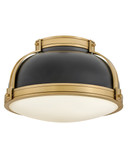 Flush Mounts Metal Shade by Hinkley ( 13 | 46351BK-LCB Barton ) 