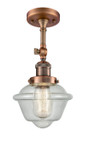 Semi-Flush Mts. Glass Down by Innovations ( 405 | 201F-AC-G534-LED Franklin Restoration ) 