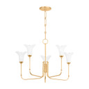 Mid. Chandeliers Glass Up by Hudson Valley ( 70 | 3345-VGL Montclair ) 