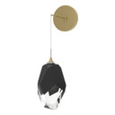 Sconces Single Glass by Hubbardton Forge ( 39 | 201398-SKT-86-BP0755 Chrysalis ) 