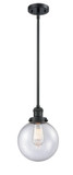 Mini Pendants Glass Down by Innovations ( 405 | 201S-BK-G204-8-LED Franklin Restoration ) 