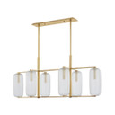 Linear/Island 4 Light + by Hudson Valley ( 70 | 3476-AGB Pebble ) 
