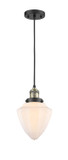 Mini Pendants Glass Down by Innovations ( 405 | 201C-BAB-G661-7-LED Franklin Restoration ) 