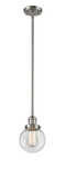 Mini Pendants Glass Down by Innovations ( 405 | 201S-SN-G202-6-LED Franklin Restoration ) 