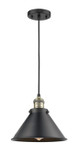 Mini Pendants Metal Shade by Innovations ( 405 | 201C-BAB-M10-BK-LED Franklin Restoration ) 