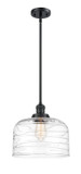 Mini Pendants Glass Down by Innovations ( 405 | 201S-BK-G713-L Franklin Restoration ) 