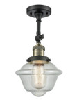 Semi-Flush Mts. Glass Down by Innovations ( 405 | 201F-BAB-G534 Franklin Restoration ) 