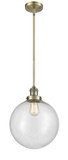 Mini Pendants Glass Down by Innovations ( 405 | 201S-AB-G204-12-LED Franklin Restoration ) 