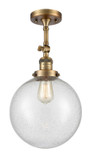 Semi-Flush Mts. Directional by Innovations ( 405 | 201F-BB-G204-10-LED Franklin Restoration ) 