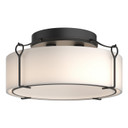 Semi-Flush Mts. Drum Shade by Hubbardton Forge ( 39 | 121145-SKT-10-GG0216 Bow ) 