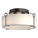 Semi-Flush Mts. Drum Shade by Hubbardton Forge ( 39 | 121145-SKT-14-GG0216 Bow ) 