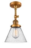 Semi-Flush Mts. Glass Down by Innovations ( 405 | 201F-BB-G44-LED Franklin Restoration ) 