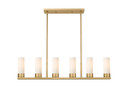 Linear/Island 4 Light + by Innovations ( 405 | 429-6I-BB-G429-8WH Downtown Urban ) 