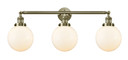 Bathroom Fixtures Three Lights by Innovations ( 405 | 205-AB-G201-8 Franklin Restoration ) 