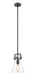 Mini Pendants Glass Down by Innovations ( 405 | 411-1SS-BK-G411-8CL Downtown Urban ) 