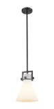 Mini Pendants Glass Down by Innovations ( 405 | 411-1SS-BK-G411-8WH Downtown Urban ) 