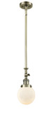 Mini Pendants Glass Down by Innovations ( 405 | 206-AB-G201-6-LED Franklin Restoration ) 