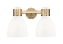 Bathroom Fixtures Two Lights by Innovations ( 405 | 464-2W-BB-G464D-7GW Downtown Urban ) 