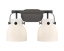 Bathroom Fixtures Two Lights by Innovations ( 405 | 423-2W-BK-G412-6WH Downtown Urban ) 