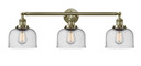 Bathroom Fixtures Three Lights by Innovations ( 405 | 205-AB-G74 Franklin Restoration ) 
