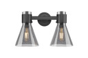 Bathroom Fixtures Two Lights by Innovations ( 405 | 464-2W-BK-G464C-7SM Downtown Urban ) 